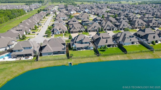 16958 E 45th St, Tulsa, OK 74134 - aerial perspective of suburban area with a nearby body of water