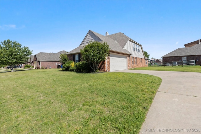 2000 W Vail St, Broken Arrow, OK 74012 - view of side of home with brick siding, an attached garage, driveway, and roof with shingles