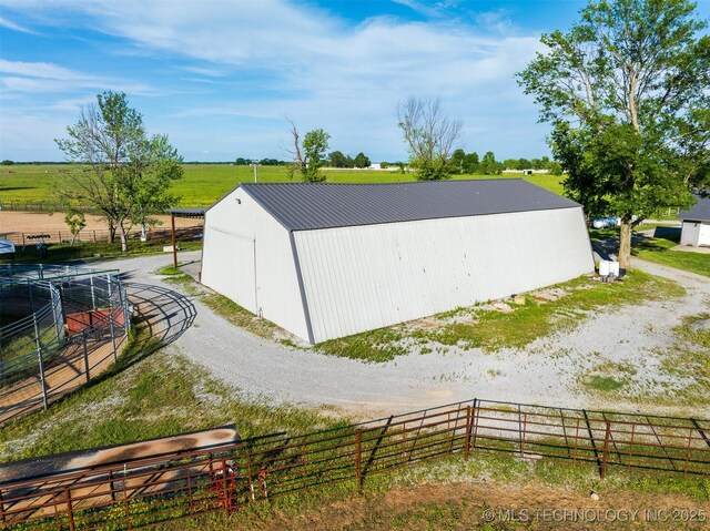 5378 W 450th Rd, Pryor, OK 74361 - view of pole building featuring a view of countryside and fence