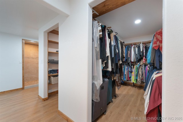 5378 W 450th Rd, Pryor, OK 74361 - spacious closet with light wood-type flooring