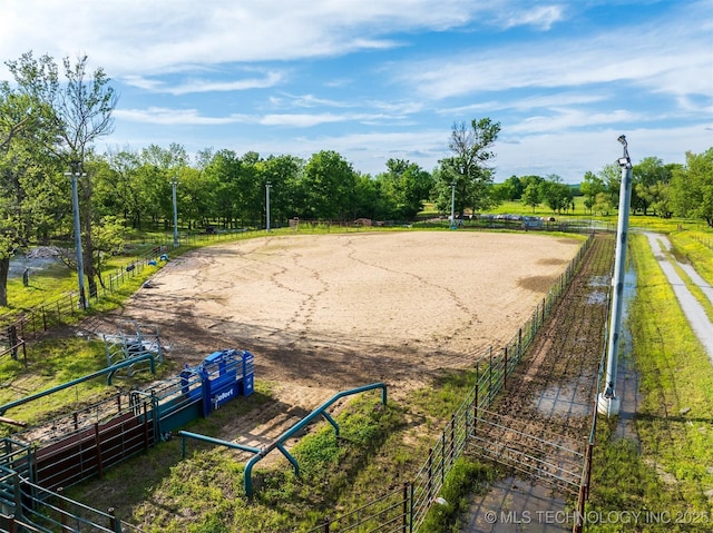 5378 W 450th Rd, Pryor, OK 74361 - view of community featuring an enclosed riding area and a rural view