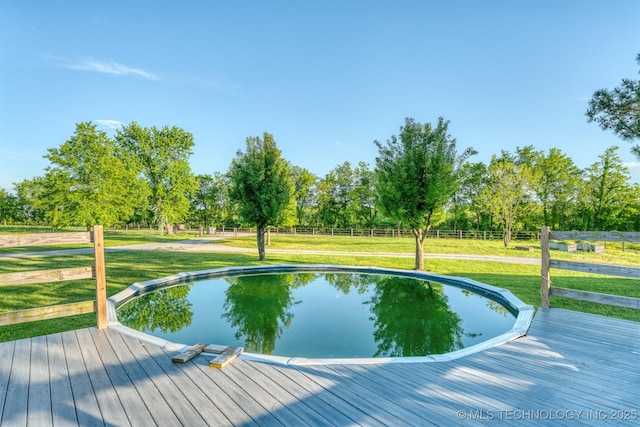 5378 W 450th Rd, Pryor, OK 74361 - swimming pool with a deck and view of wooded area