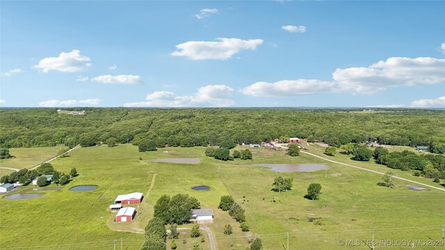20600 Slick Rd, Kellyville, OK 74039 - bird's eye view of a large body of water and a heavily wooded area