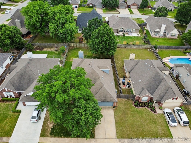 aerial view of residential area