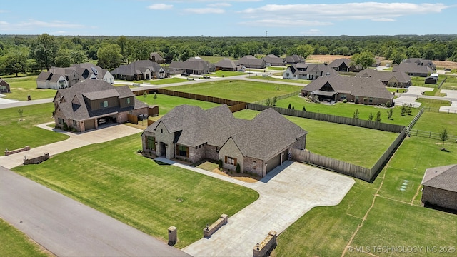 aerial perspective of suburban area