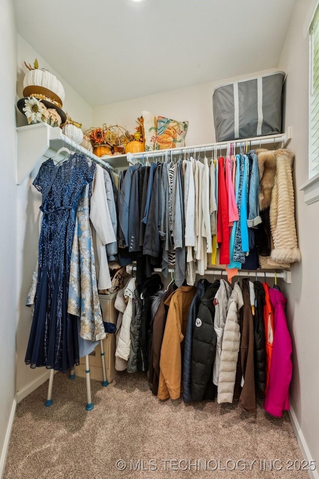 9429 Bryan Rd, Shawnee, OK 74855 - walk in closet featuring carpet floors