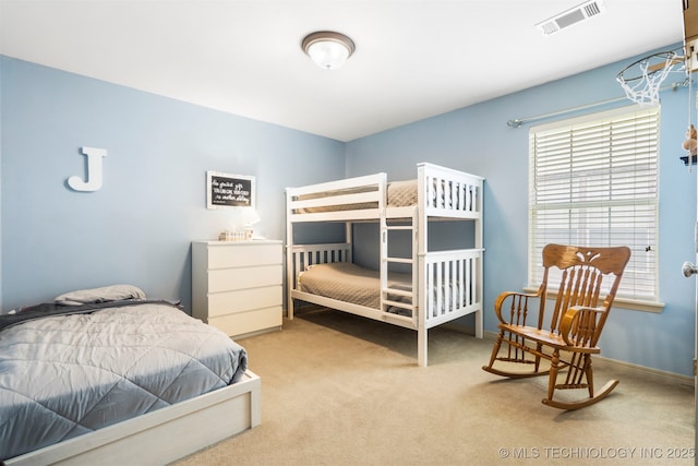 bedroom featuring carpet