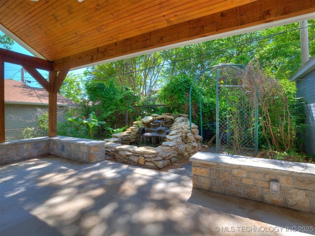 1618 S Rockford Ave, Tulsa, OK 74120 - view of patio / terrace featuring fence