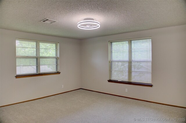 8242 S Sandusky Ave, Tulsa, OK 74137 - spare room featuring plenty of natural light, carpet flooring, a textured ceiling, and baseboards