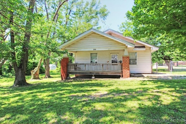 bungalow-style home with covered porch