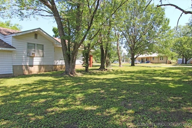 view of grassy yard