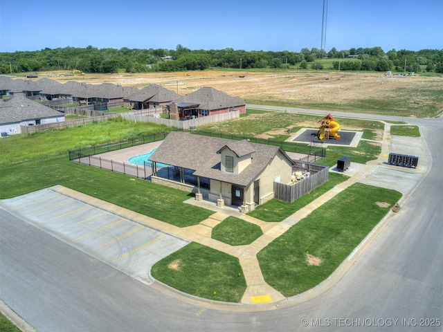 aerial view of property and surrounding area