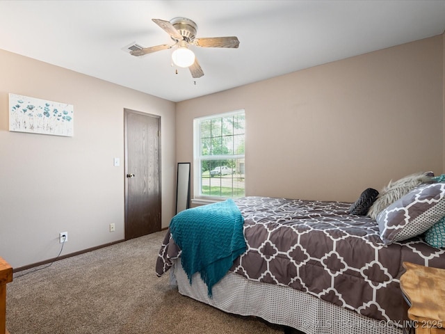 540 S Hamilton Ave, Dewey, OK 74029 - carpeted bedroom featuring baseboards and ceiling fan