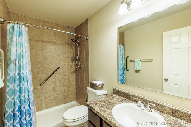 23218 Bessie Blvd, Claremore, OK 74019 - full bath with a tile shower, toilet, and vanity