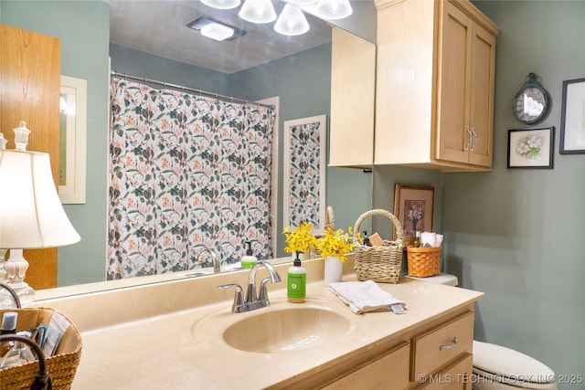 15919 E 79th St N, Owasso, OK 74055 - bathroom with vanity, toilet, and curtained shower