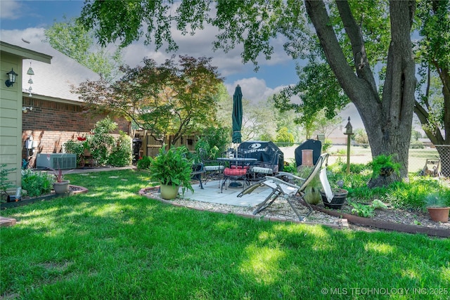 15919 E 79th St N, Owasso, OK 74055 - view of yard featuring a patio and central AC