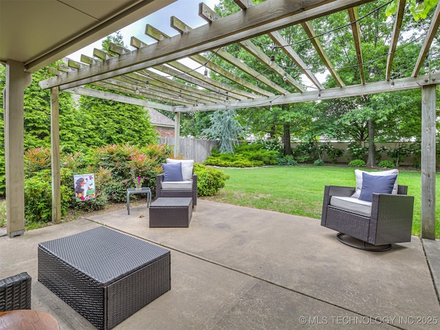 5517 E 101st Pl, Tulsa, OK 74137 - view of patio / terrace with a pergola