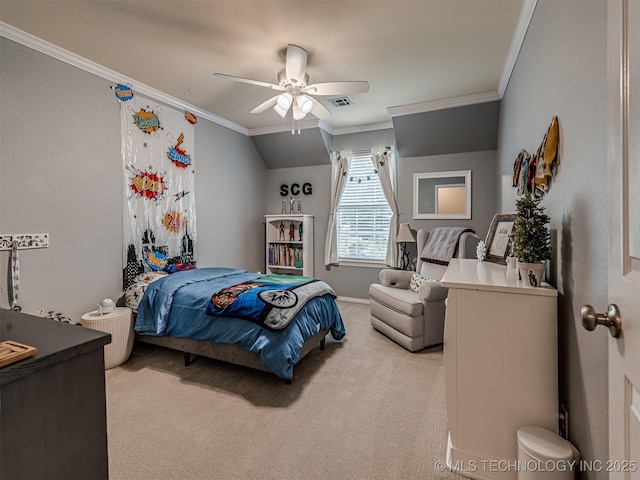 5517 E 101st Pl, Tulsa, OK 74137 - carpeted bedroom with crown molding and ceiling fan