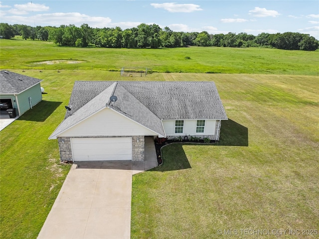 view from above of property