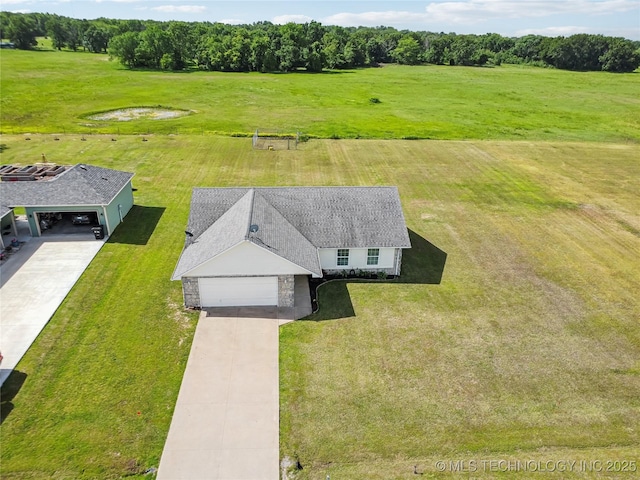 aerial view of property and surrounding area