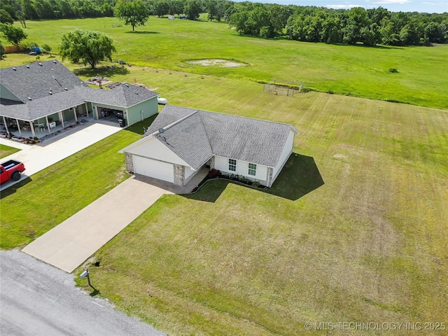 view from above of property