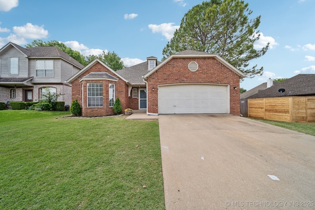 1414 W 114th St, Jenks, OK 74037 - traditional-style house with brick siding, concrete driveway, an attached garage, and roof with shingles