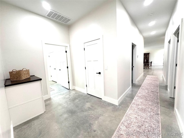 116645 S 4215th Rd, Eufaula, OK 74432 - hall with concrete floors and baseboards