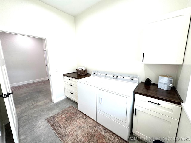 116645 S 4215th Rd, Eufaula, OK 74432 - laundry room with cabinet space and washer and clothes dryer