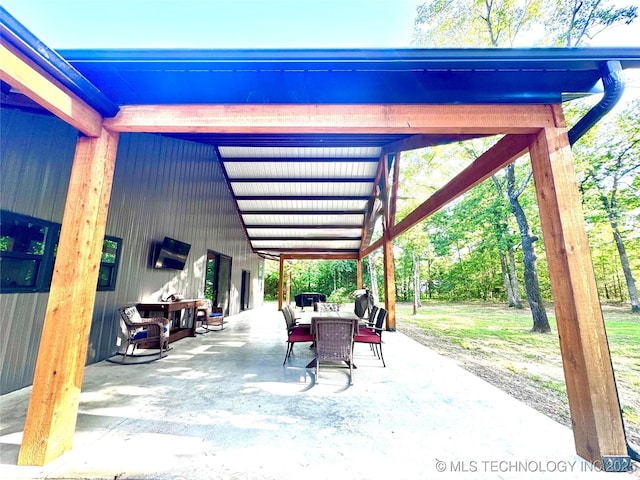 116645 S 4215th Rd, Eufaula, OK 74432 - view of patio / terrace featuring outdoor dining space