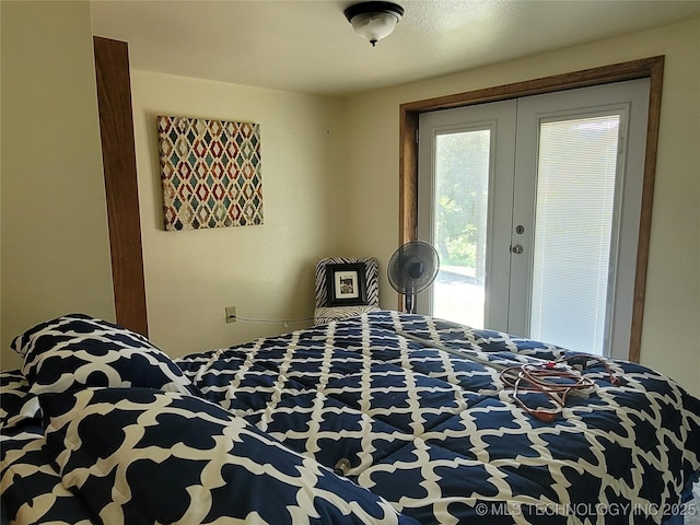 363 W 1700th Rd, Stigler, OK 74432 - bedroom featuring french doors and access to exterior