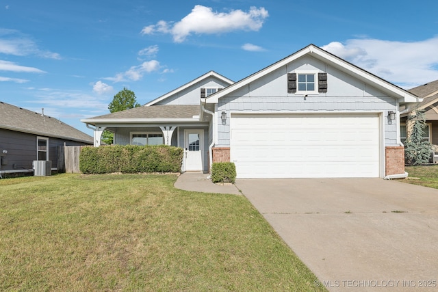 11088 N 116th E Ave, Owasso, OK 74055 - view of front of property featuring brick siding, driveway, and a front lawn