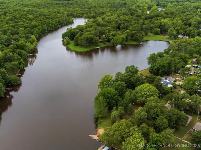 9 L B May Scenic Ln, Pawhuska, OK 74056 - bird's eye view of a heavily wooded area and a large body of water