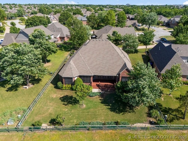 aerial perspective of suburban area