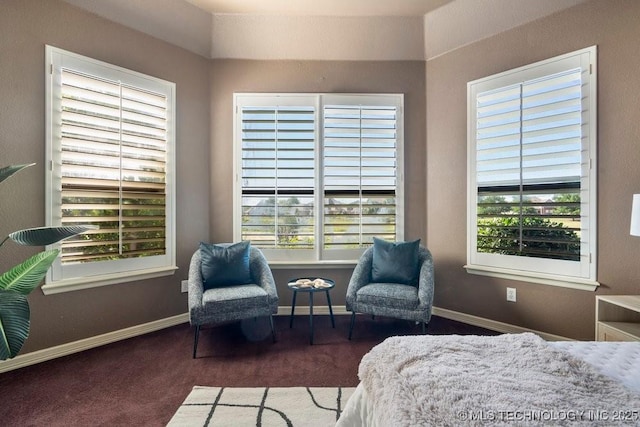 bedroom with carpet flooring and baseboards