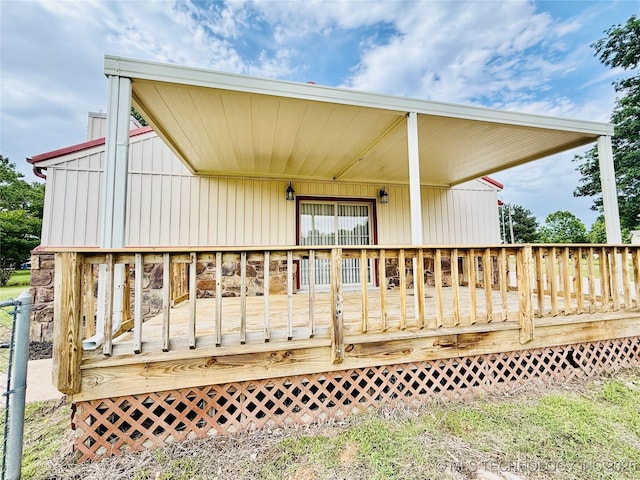 view of wooden terrace