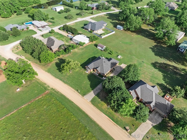 64 Floyd Everet, Colbert, OK 74733 - aerial view of property's location with nearby suburban area