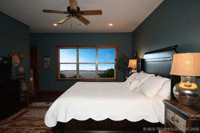 96729 S 4490, Vian, OK 74962 - bedroom with recessed lighting and ceiling fan