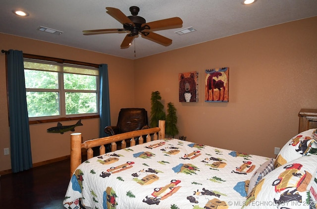 96729 S 4490, Vian, OK 74962 - bedroom with recessed lighting and ceiling fan