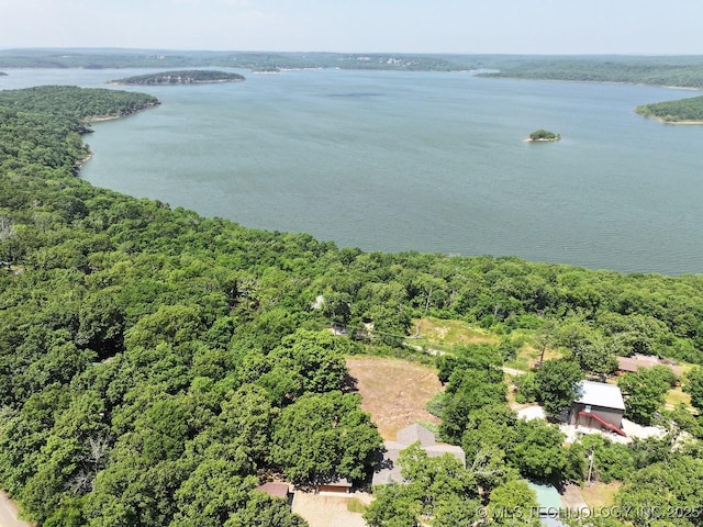 96729 S 4490, Vian, OK 74962 - drone / aerial view of a nearby body of water and a heavily wooded area