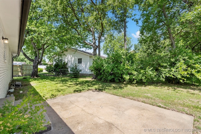 view of yard featuring a patio