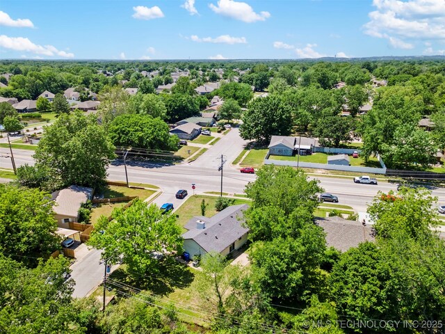 aerial view of residential area