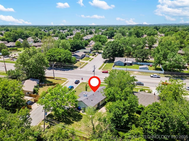 aerial perspective of suburban area