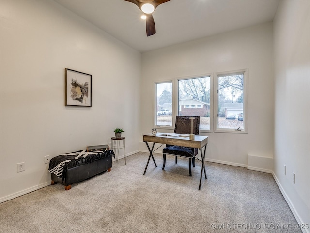 2528 E 57th St, Tulsa, OK 74105 - carpeted office space with ceiling fan and baseboards