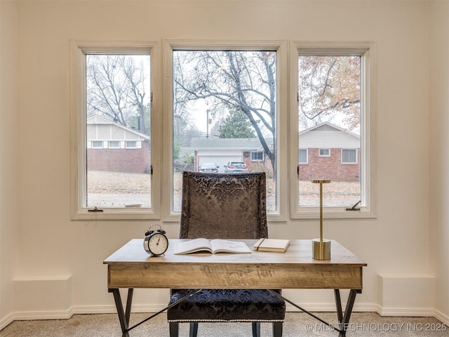 2528 E 57th St, Tulsa, OK 74105 - office space with baseboards and light colored carpet