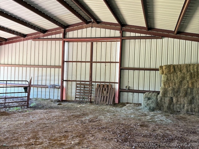 1216 N Oak Grove Rd, Drumright, OK 74030 - garage featuring metal wall