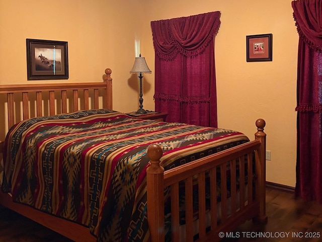1216 N Oak Grove Rd, Drumright, OK 74030 - bedroom with wood finished floors