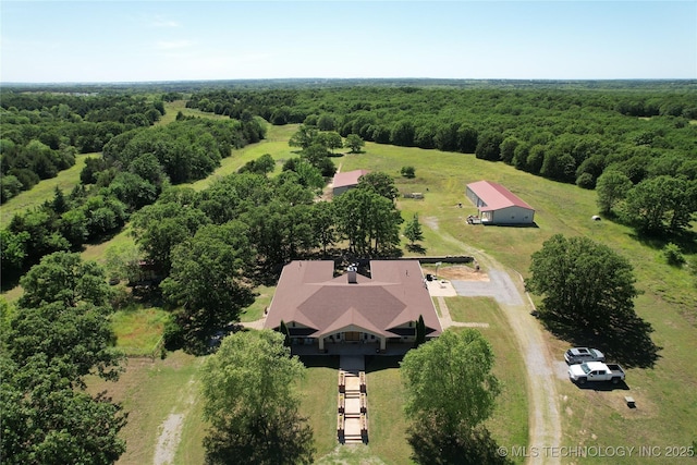 1216 N Oak Grove Rd, Drumright, OK 74030 - view of subject property featuring a heavily wooded area