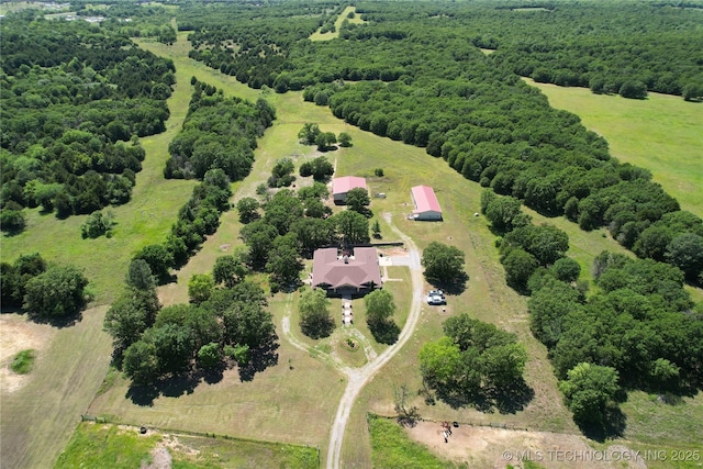 1216 N Oak Grove Rd, Drumright, OK 74030 - view of rural area featuring a forest