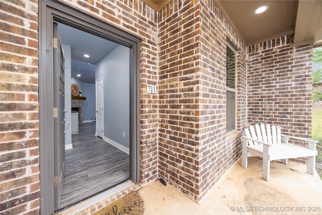 71 Rebel Ln, Durant, OK 74701 - property entrance featuring brick siding