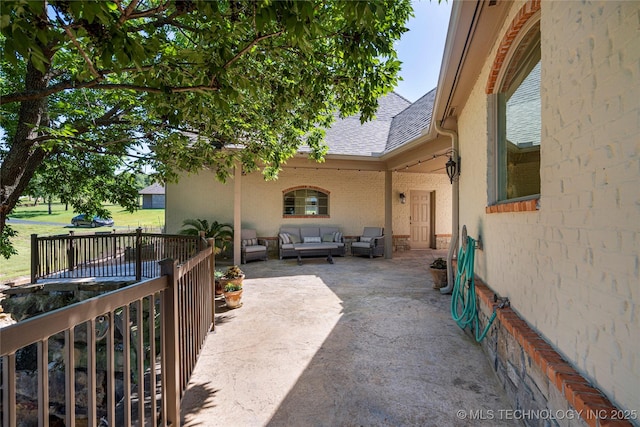 12432 Boulder Rdg, Sperry, OK 74073 - view of patio / terrace with an outdoor living space